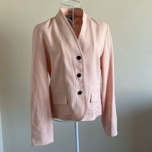 Size 8 | Barrie Pace | Vintage Pastel Pink Blazer — Elegant Tailored Jacket
